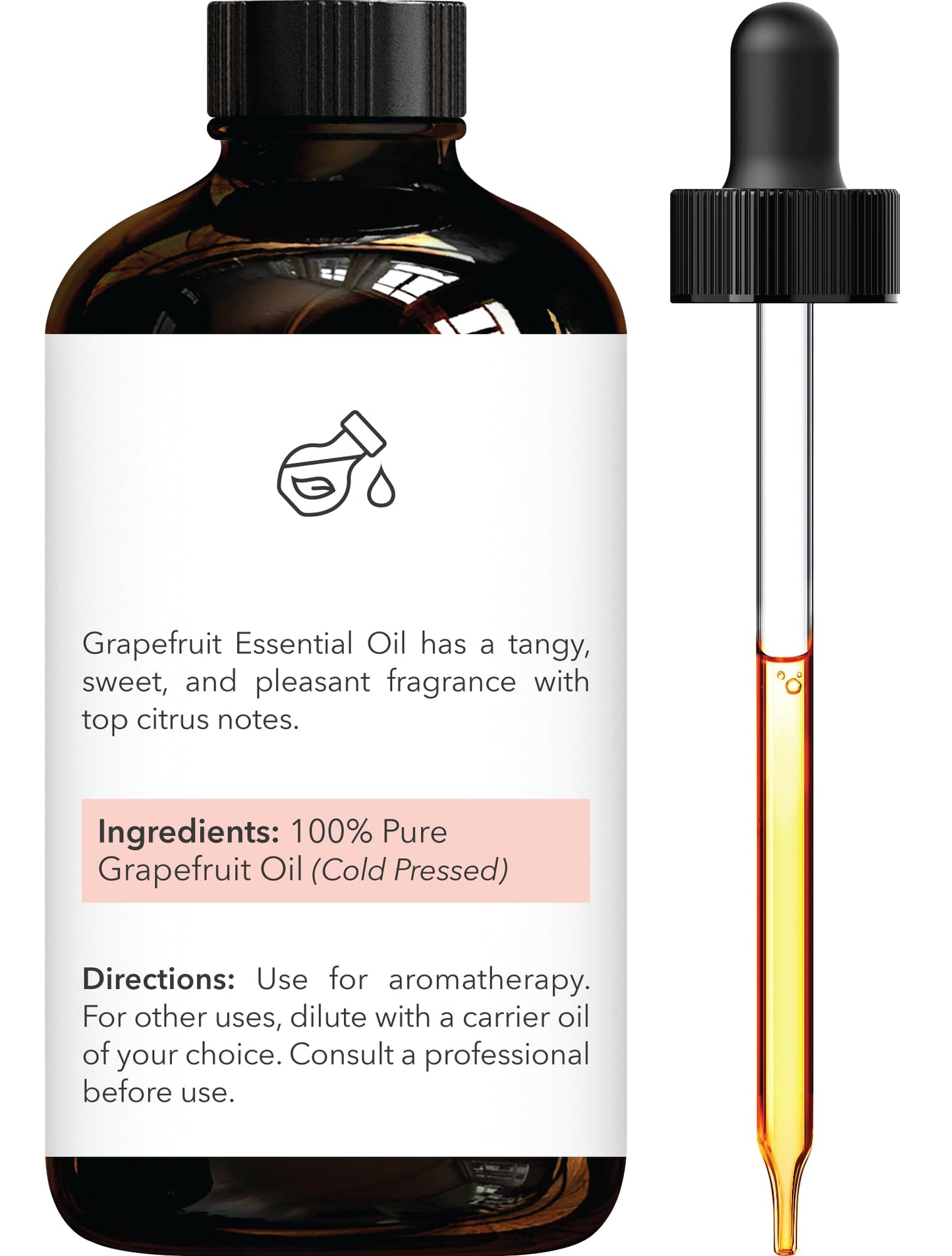 Brooklyn Botany Grapefruit Essential Oil - 100% Pure And Natural - Therapeutic Grade Essential Oil With Dropper - Grapefruit Oil