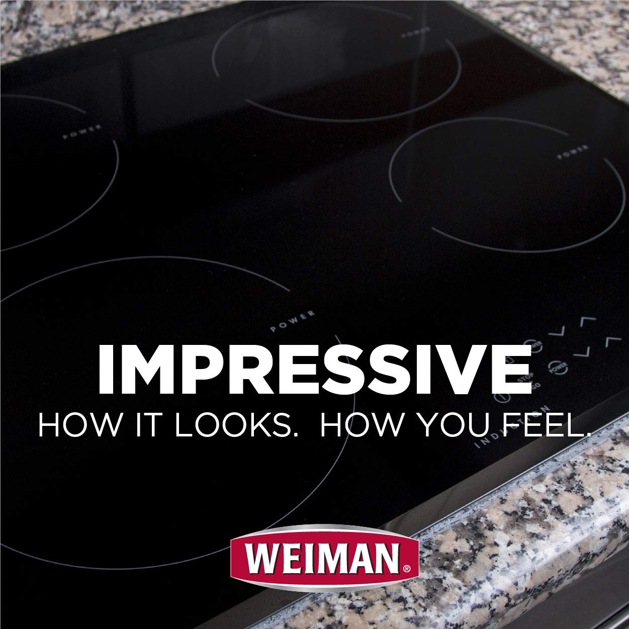 Weiman Cook Top Scrubbing Pads - Gently Clean And Remove Burned-On Food From All Smooth Top And Glass Cooktop Ranges, 3 Reusable