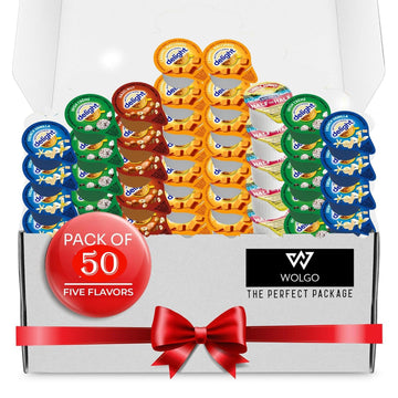 Coffee Creamer Singles Variety Pack – 50 Count – 5 Flavors: Half & Half, Hazelnut, French Vanilla, Caramel, Irish Creme – Non-Refrigerated Mini Creamers For Home, Office, Coffee Bar, Gifts