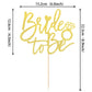 YCTHUNFISH Bride to Be Cake Topper, Glitter Ring Decoration, Gold, Wedding & Bachelorette Party Supplies