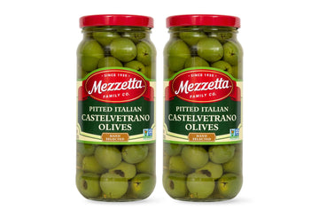Mezzetta Pitted Italian Castelvetrano Olives | Non-GMO, Gluten Free, Keto, Vegetarian | 8 Ounce Drained Weight (Pack of 2)