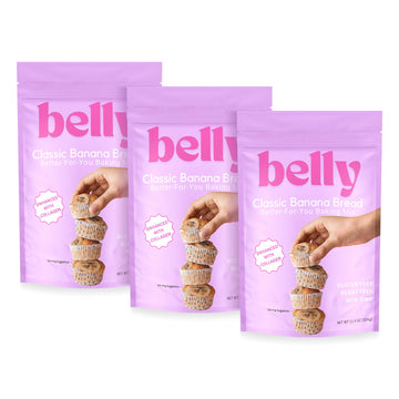 Belly Banana Bread Mix with Collagen Protein | Grain-Free, Dairy-Free | 11.3 oz | 3 Pack