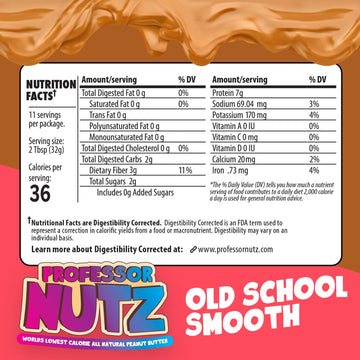 Professor Nutz Organic Peanut Butter- Low Calorie, Nut Butter, Natural Peanut Butter, Natural Fiber, Healthy Peanuts, Great sour