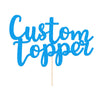 Personalized Cake Topper Birthday Cake Toppers 11 Colours Wedding Cake Topper With Any Text Numbers Double Sided Glitter Cake Decoration For Anniversary Baby Shower(Blue)