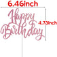 Happy Birthday Cake Decorations, Birthday Party Supplies, Rose Gold Glitter Letters, Cake Topper