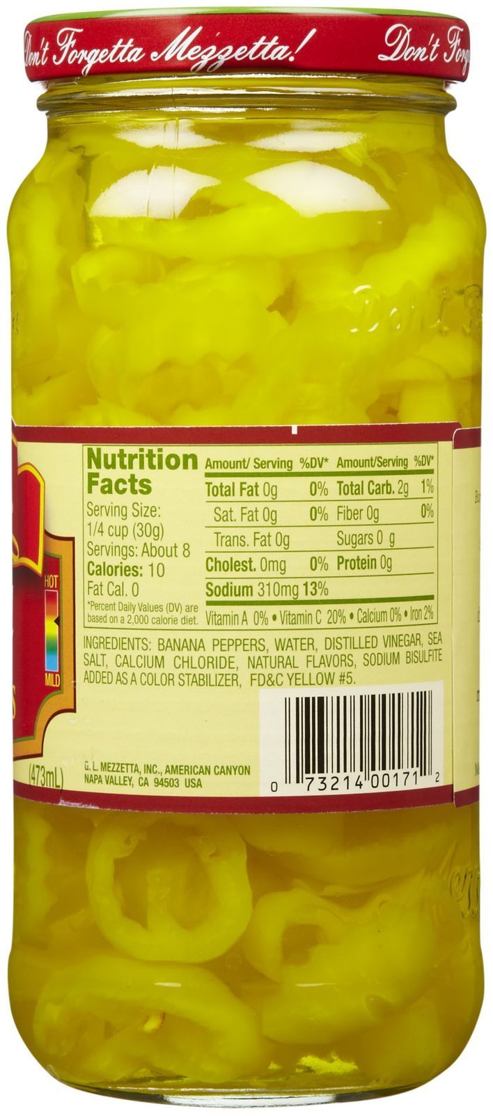 Mezzetta Deli-Sliced Hot Pepper Rings 16 Oz