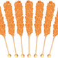 Buffalo Bills Orange Rock Candy On A Stick (12-Ct Cup Orange Colored Rock Candy Crystal Sticks)