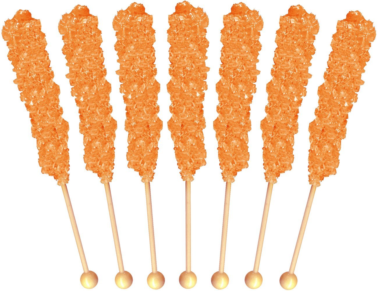 Buffalo Bills Orange Rock Candy On A Stick (12-Ct Cup Orange Colored Rock Candy Crystal Sticks)