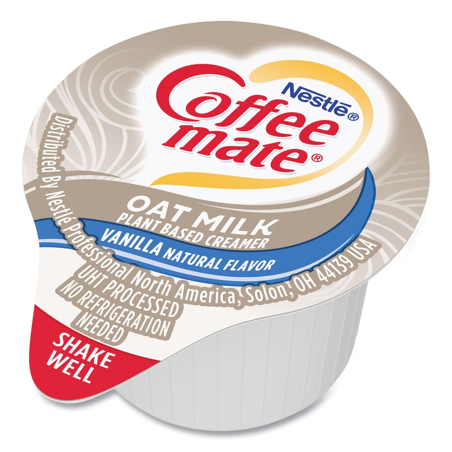 Nestle Coffee mate Vanilla Flavored Oat Milk Creamer Singles, 50 Ct Box, 18.75 Fl Oz - Plant Based Coffee Creamer with Scoop