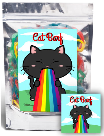 Cat Barf Rainbow Licorice Laces Rainbow Laces Fruity Candy Strings Funny Unique Valentine'S Day Gag Gift For Teens, Girls, Boys And Kids