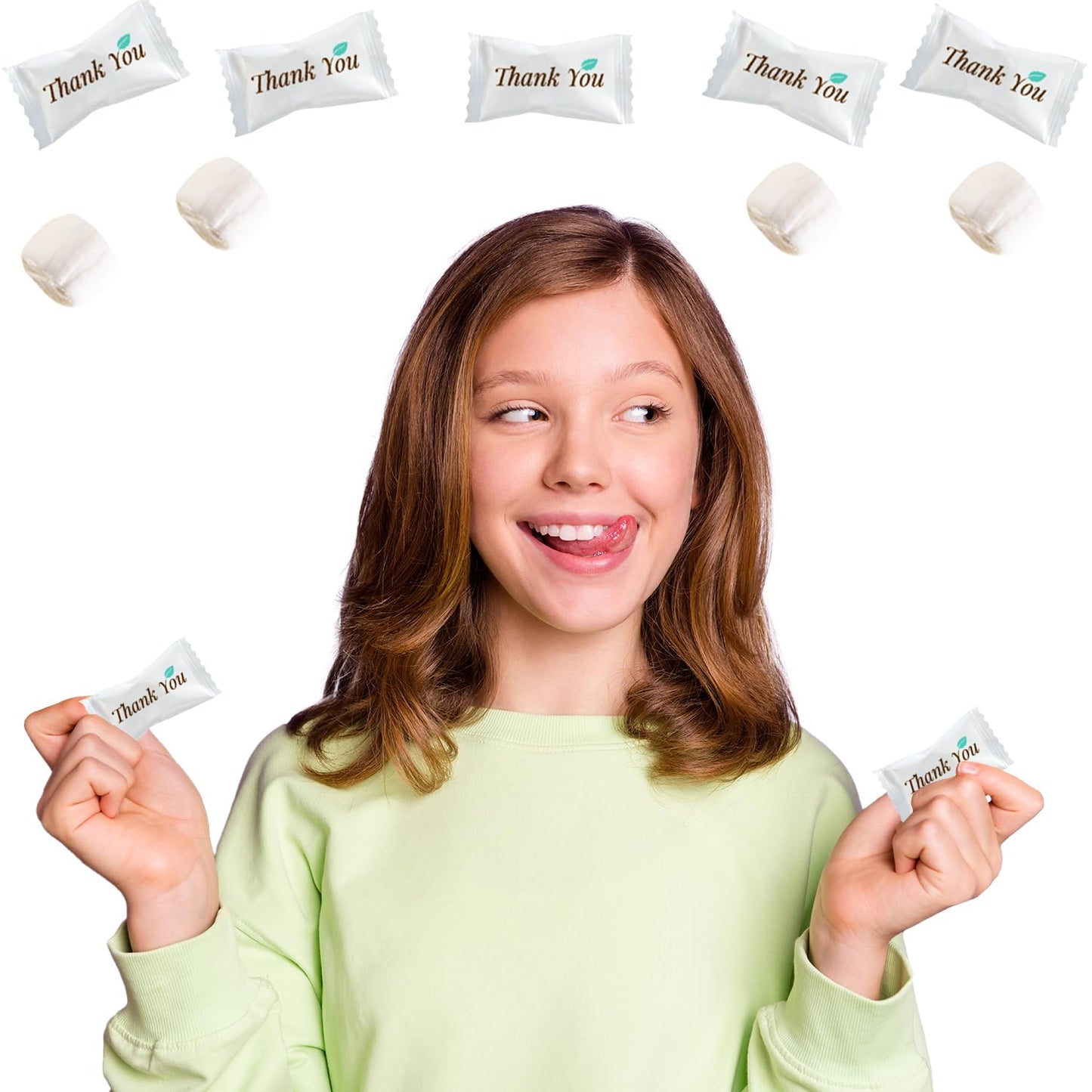 The Dreidel Company Thank You Buttermints, Fat-Free Mint Candies, Individually Wrapped, 110 Count