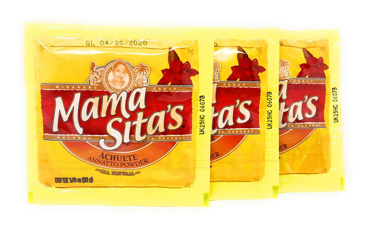 Mama Sita's Achuete Annatto Powder, Three(3) Pack, 0.33 oz(10g)