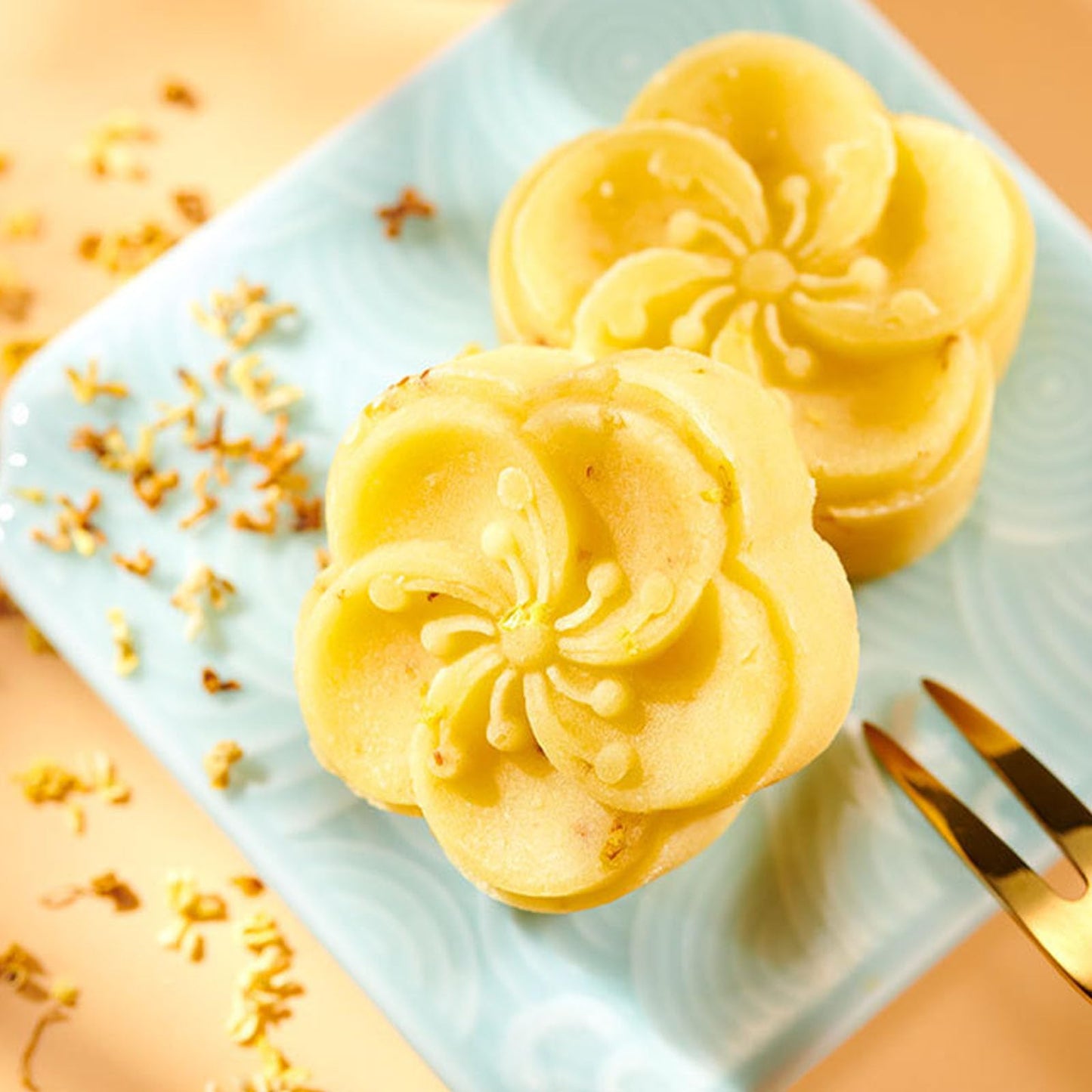 GCYYSIQS Green Bean Pastry, Soft Chinese Cake, 7oz/200g, Breakfast Dim Sum Treat