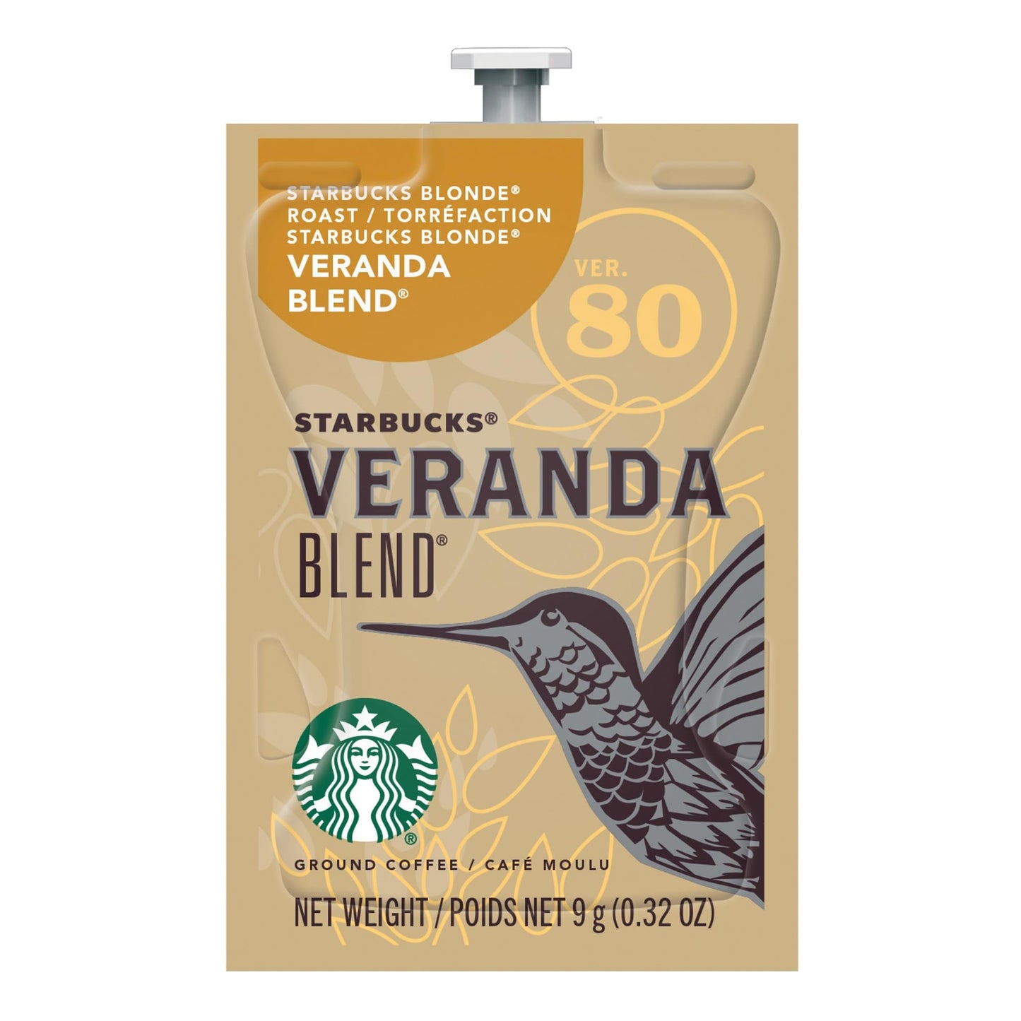 Starbucks Veranda Blend Freshpack Coffee, 0.08 Ounce (Pack of 80), Model SX01, Gold