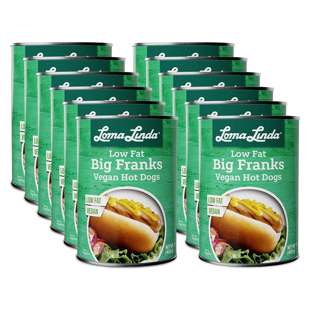 Loma Linda Big Franks, Low Fat (15 oz.), (12 Pack)