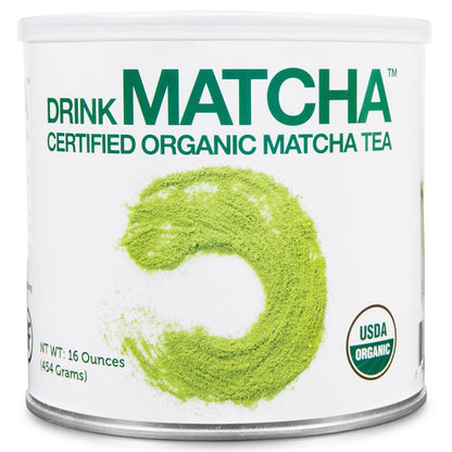 DrinkMatcha Organic Matcha Green Tea Powder 1 LB 100% Pure Matcha | Nothing Added | Perfect for Lattes, Smoothies, Baking (16 Ou