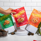 Popadelics Crunchy Mushroom Chips Variety Pack Shiitake Mushroom Crisps, Lightly Cooked and Seasoned, Vegan Chips, Vegan Snacks,