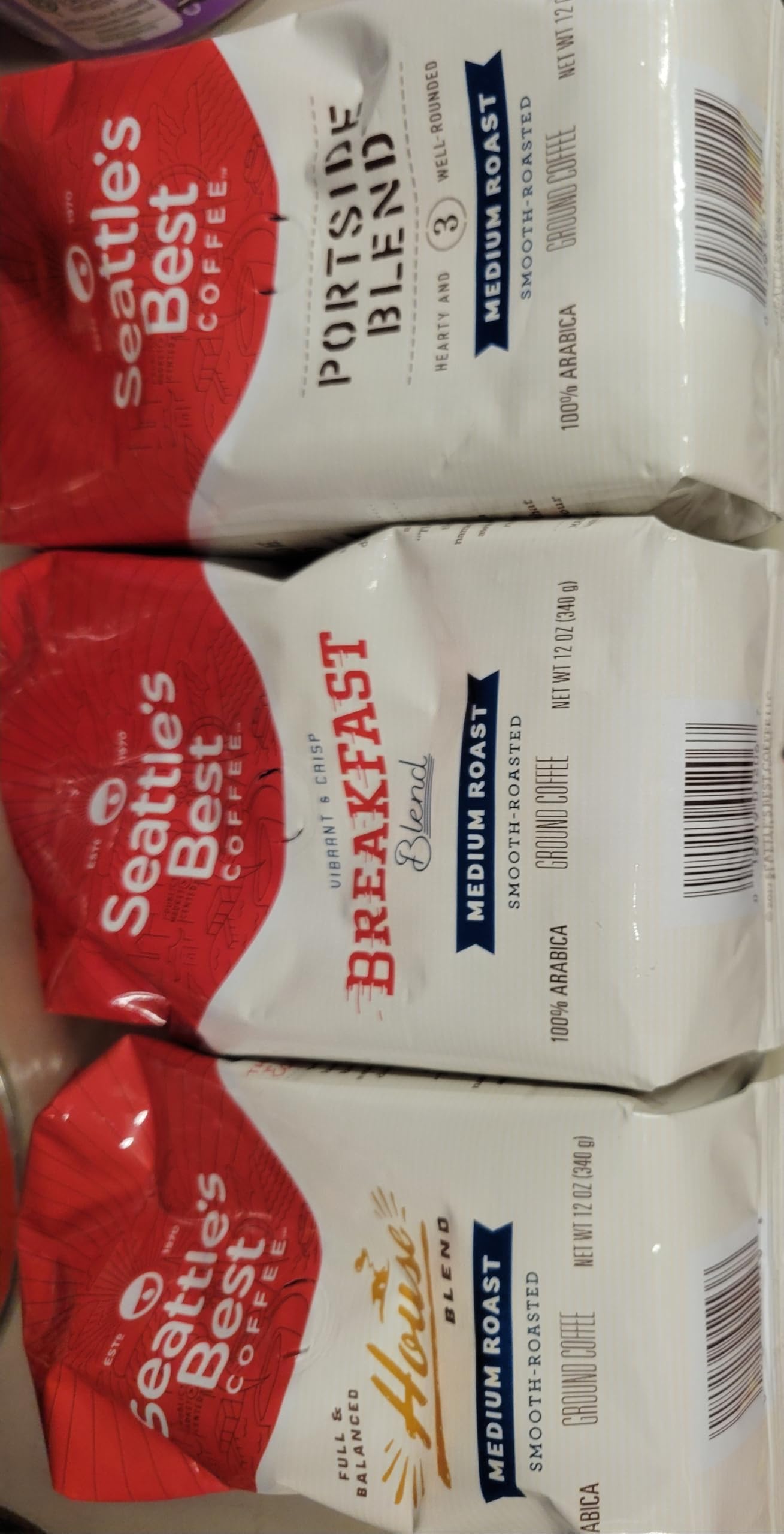 Seattles Best Coffee Medium Roast Ground Coffee Variety Pack - 12 Ounce Bags (Pack of 3) - Medium Variety