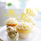 Rssta i Cupcake Toppers Gold Cheers to 10 Years 24 Pack 2.8x4.1 inches for 10th Anniversary Birthday Party Decorations