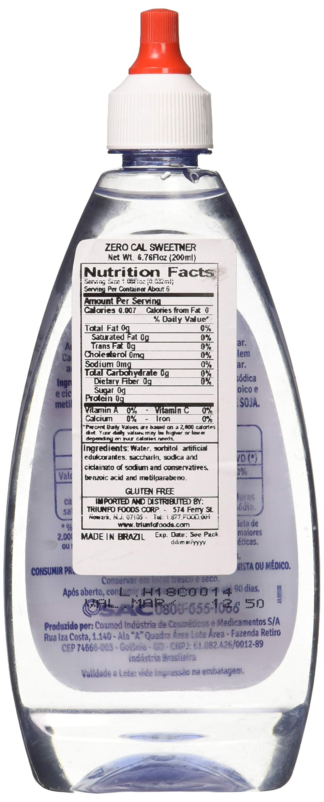 Zero Cal Sweetener Drops 6.6oz - Zero Cal Adoante Diet  tico Liquido 200ml (PACK OF 1)