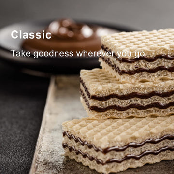 Loacker Classic Chocolate Wafers - Premium Crispy Wafer Cookies With Chocolate Cream Filling - Multipack Of 12 Snack Packs - Non-Gmo - Sustainably Sourced Cocoa - 45G/1.59Oz, Pack Of 12