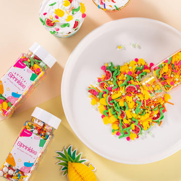 Summer Sprinkles Mix | Sprinkles For Cake Decorating | Watermelon Pineapple | Cupcake Toppers | Ice Cream | Cookie | Fancy Candy