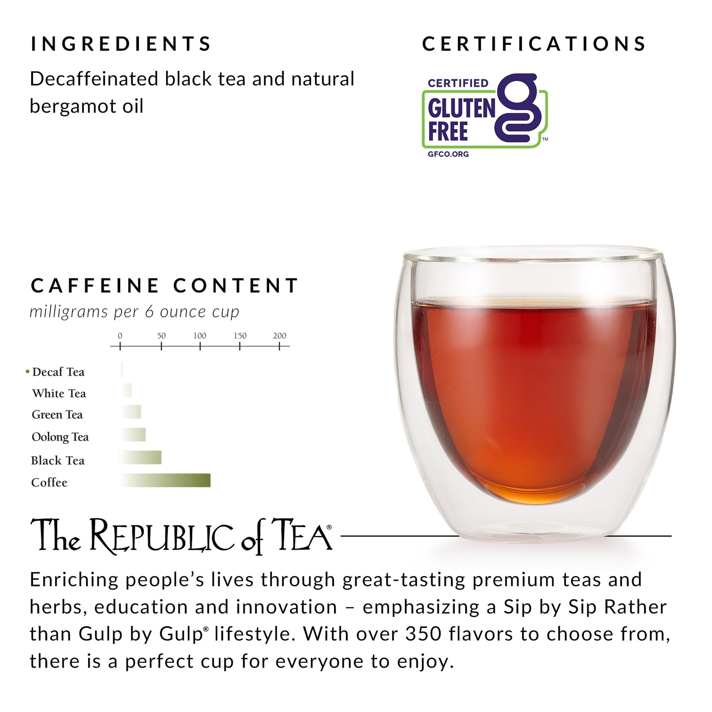 The Republic of Tea Earl Greyer Decaf Tea, 50 Count, Pack of 1, Model SYNCHKG012010
