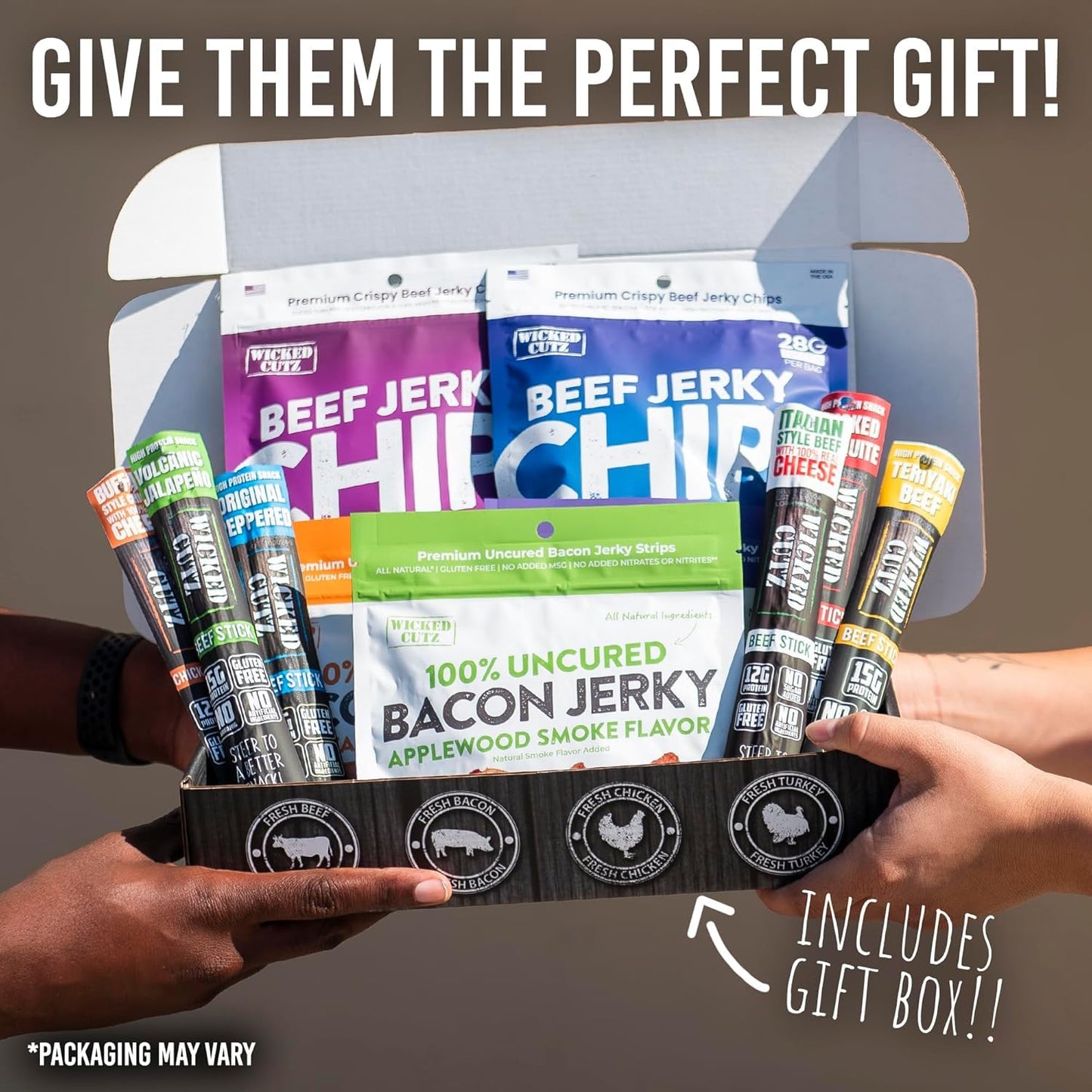 Wicked Cutz Beef Jerky Snack Sampler, 13 Tender & Flavorful Snacks, High Protein, Gluten Free, Low Carb, 1.77 oz Pack