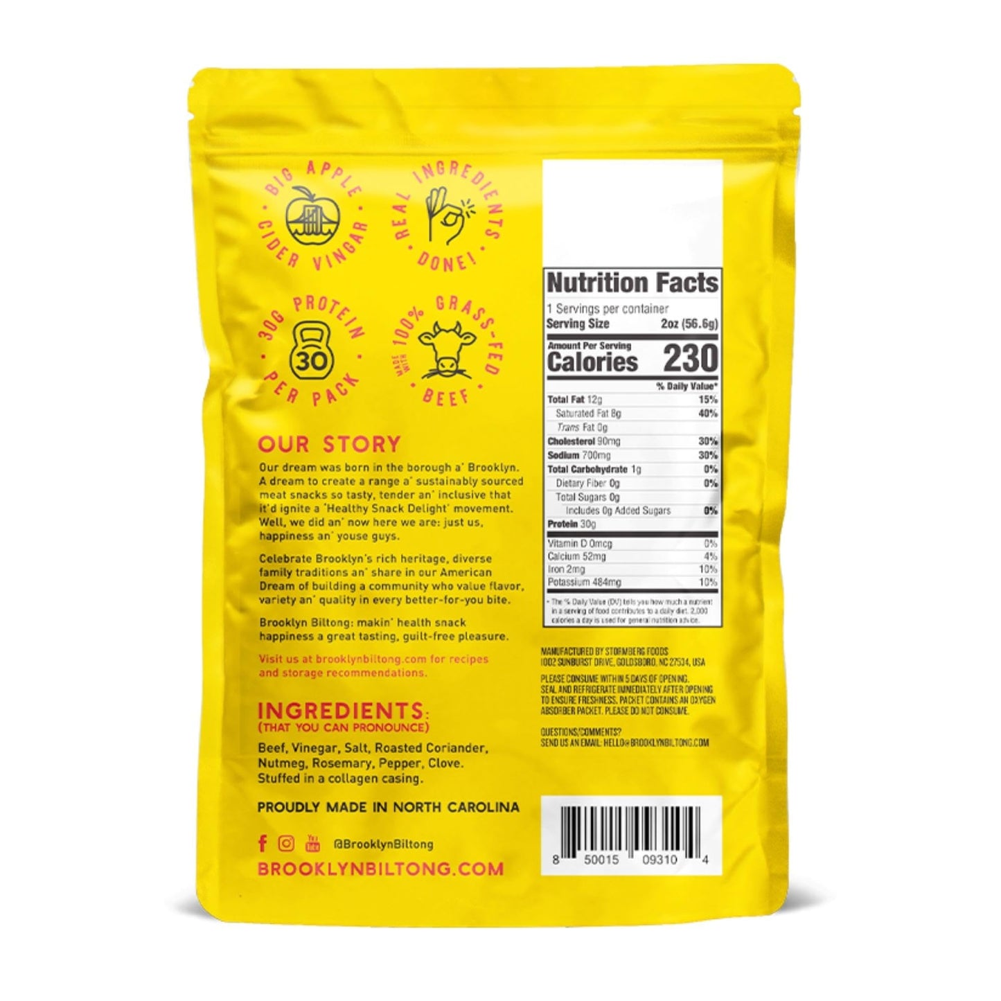 Brooklyn Biltong - Meat Stick Bites - Whole-Wors - Air Dried Grass Fed Beef Snack - Whole30 Approved, Paleo, Keto, Gluten Free,