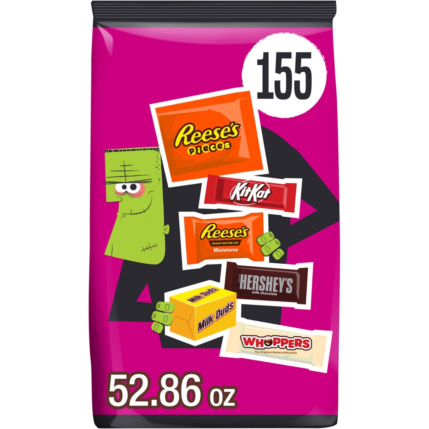 HERSHEYS Assorted Flavored  Halloween Candy Bulk Bag  52.86 oz (155 Pieces)