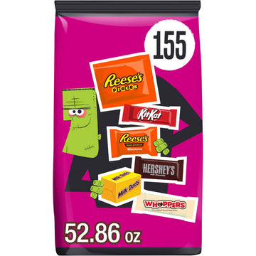 HERSHEYS Assorted Flavored  Halloween Candy Bulk Bag  52.86 oz (155 Pieces)