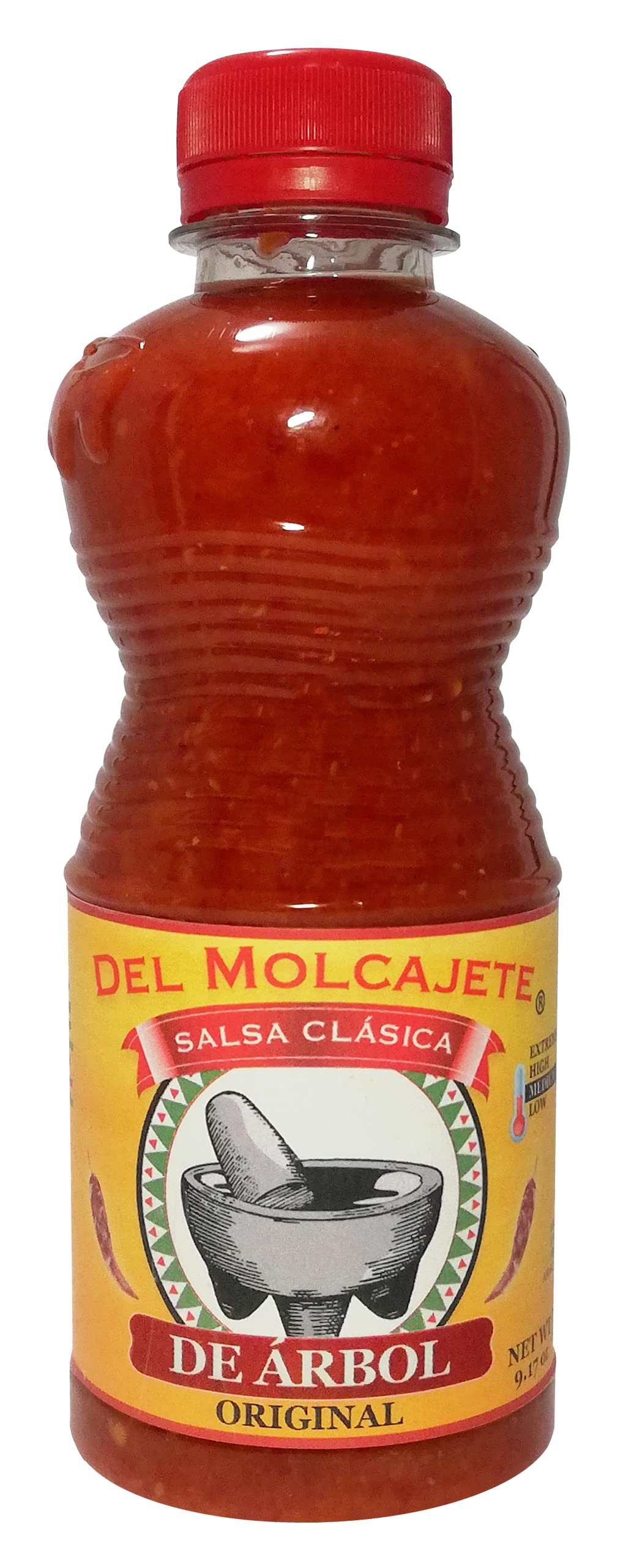 Del Molcajete Salsa Clasica Variety 12-Pack - Chile de Arbol, Chilpotle, Chile Peron/Manzano - 24.1 cm