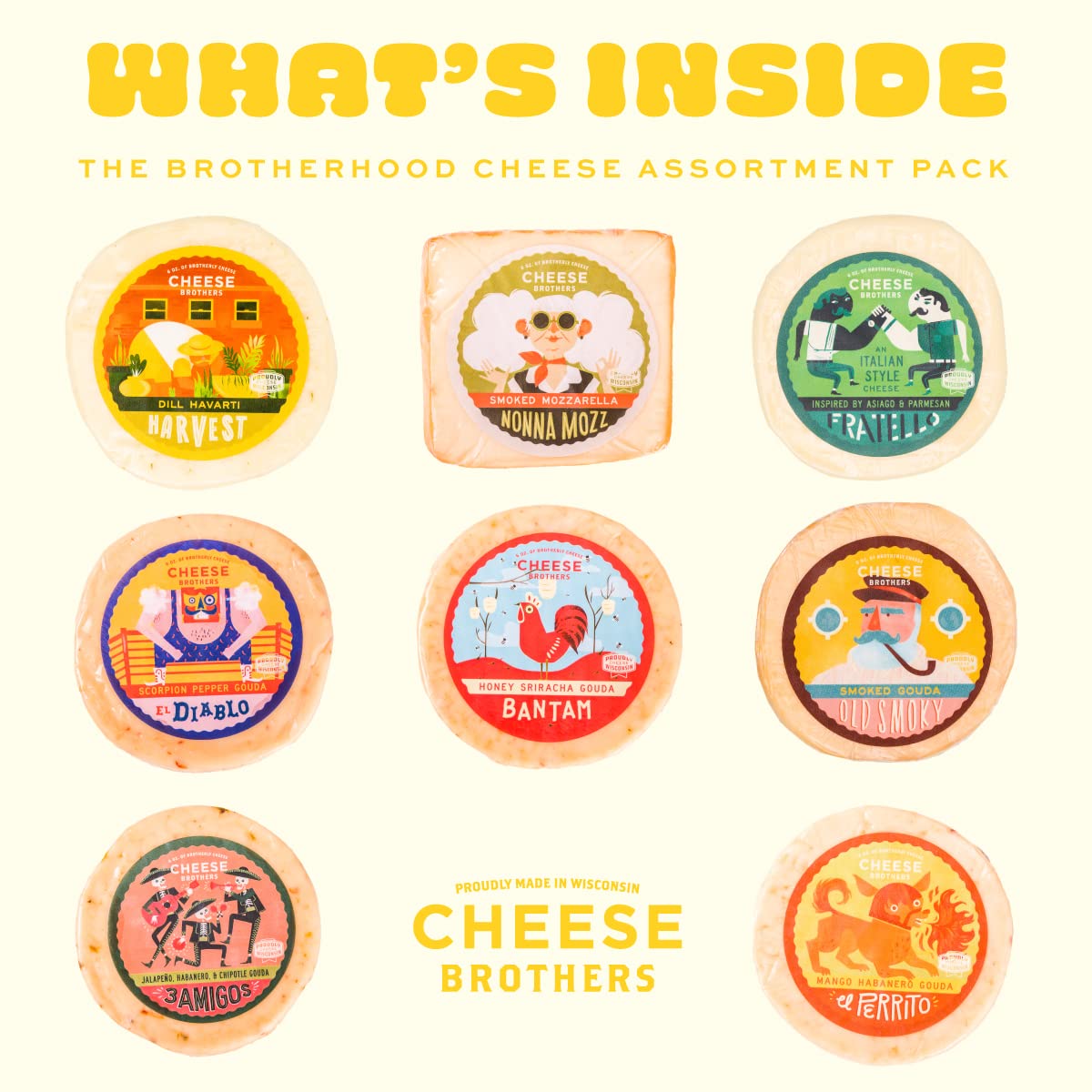 CHEESE BROTHERS INC Gift Box - Assorted Gouda, Havarti, Mozzarella - 48 oz - Fresh from Wisconsin