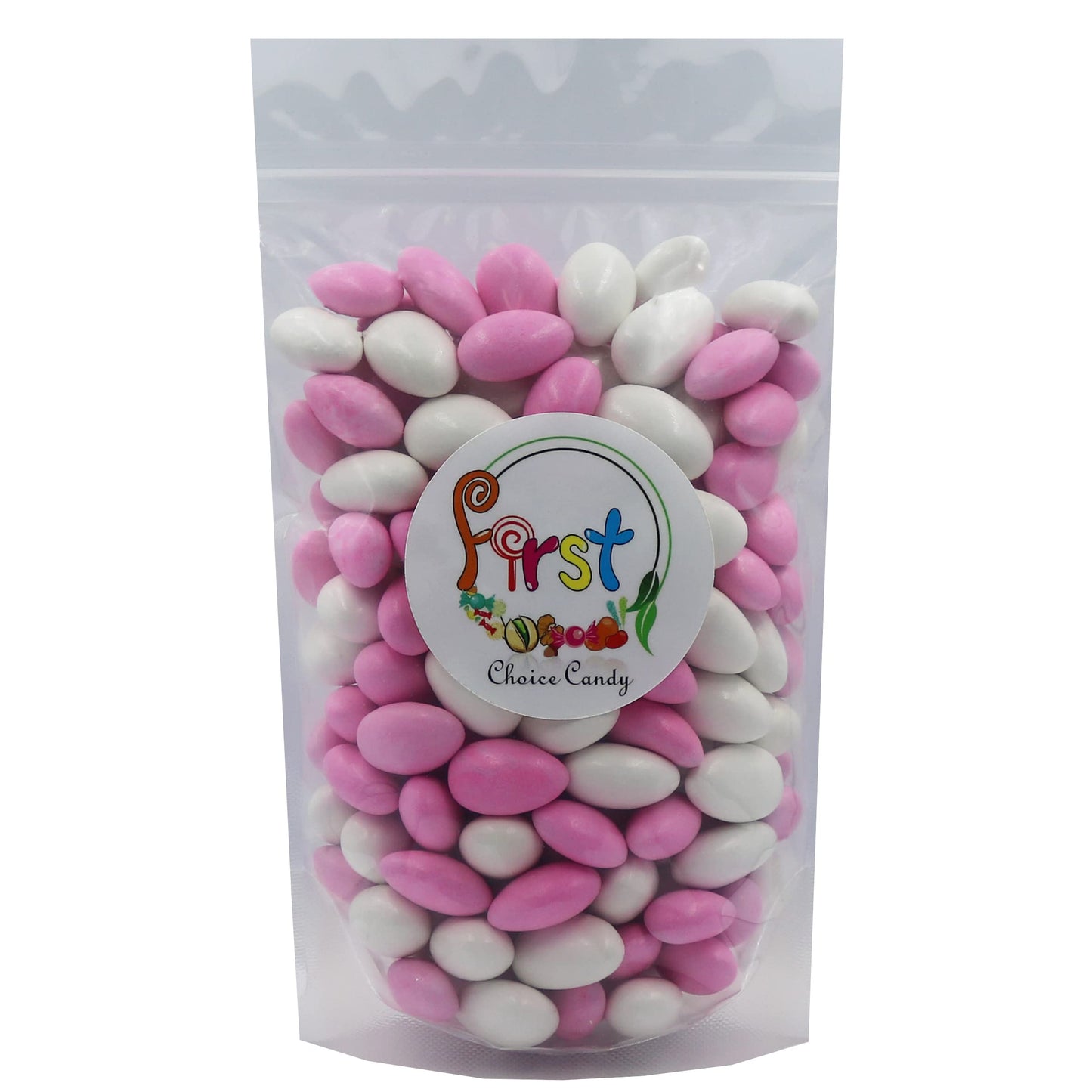 Firstchoicecandy Jordan Almonds (Pastel Pink & White, 2.5 Pound (Pack Of 1))