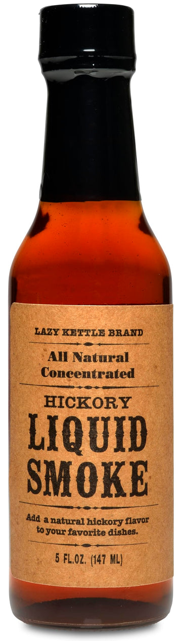 Lazy Kettle All Natural Liquid Smoke - Hickory Flavoring for Meat, Fish, Cheese, Sauces - 5 Fl Oz (Pack of 1)