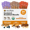 Olyra Variety Pack Sandwich Breakfast Biscuits, Healthy Snacks for Adults and Kids, Low Sugar, Organic Cookies, Office Snacks, U