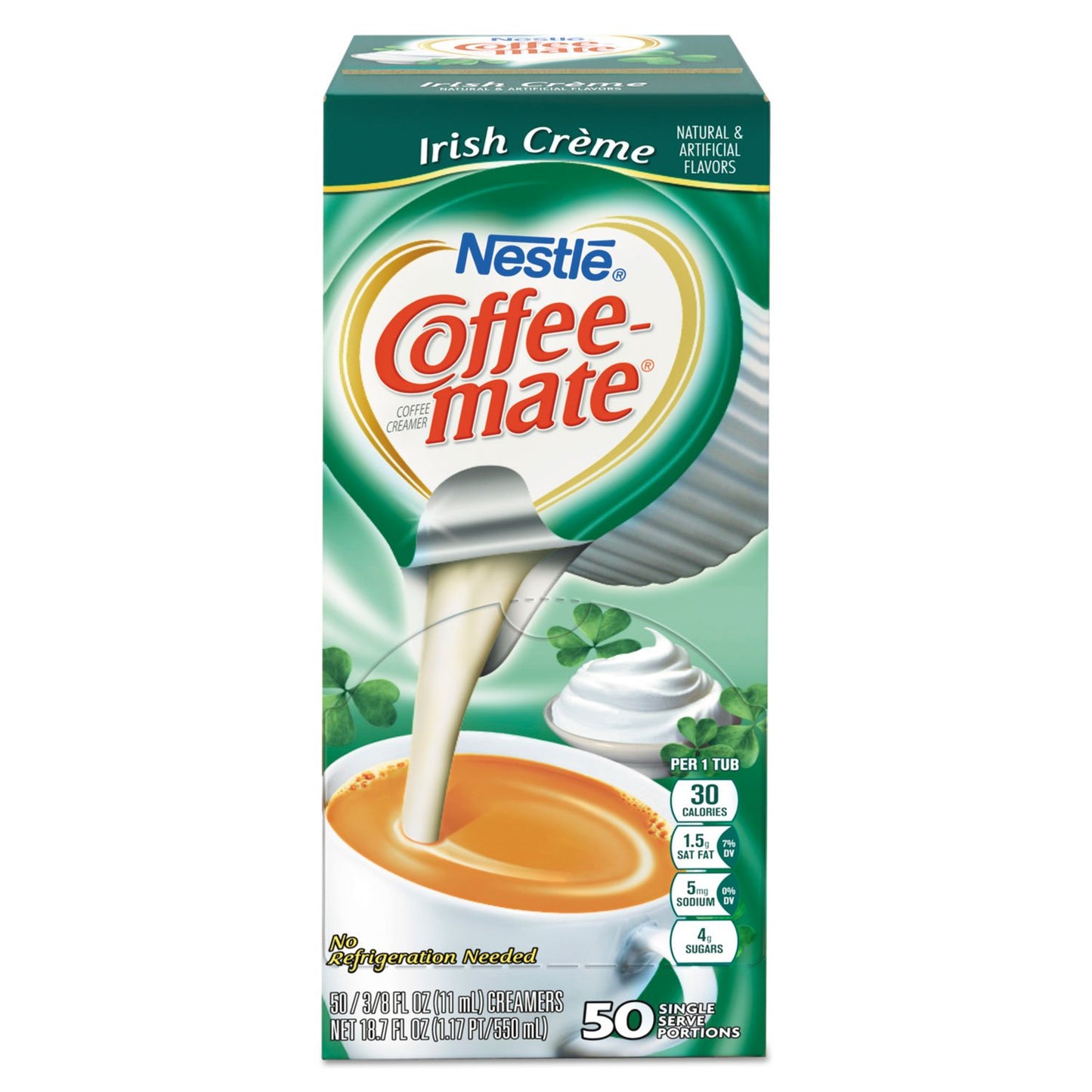Nestle Coffee mate Coffee Creamer, Irish Creme, Liquid Creamer Singles, Non Dairy, No Refrigeration, 0.375 fl oz Tubs (Pack of 2
