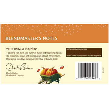 Celestial Seasonings Tea Bags Sweet Harvest Pumpkin Black Tea 18 Count