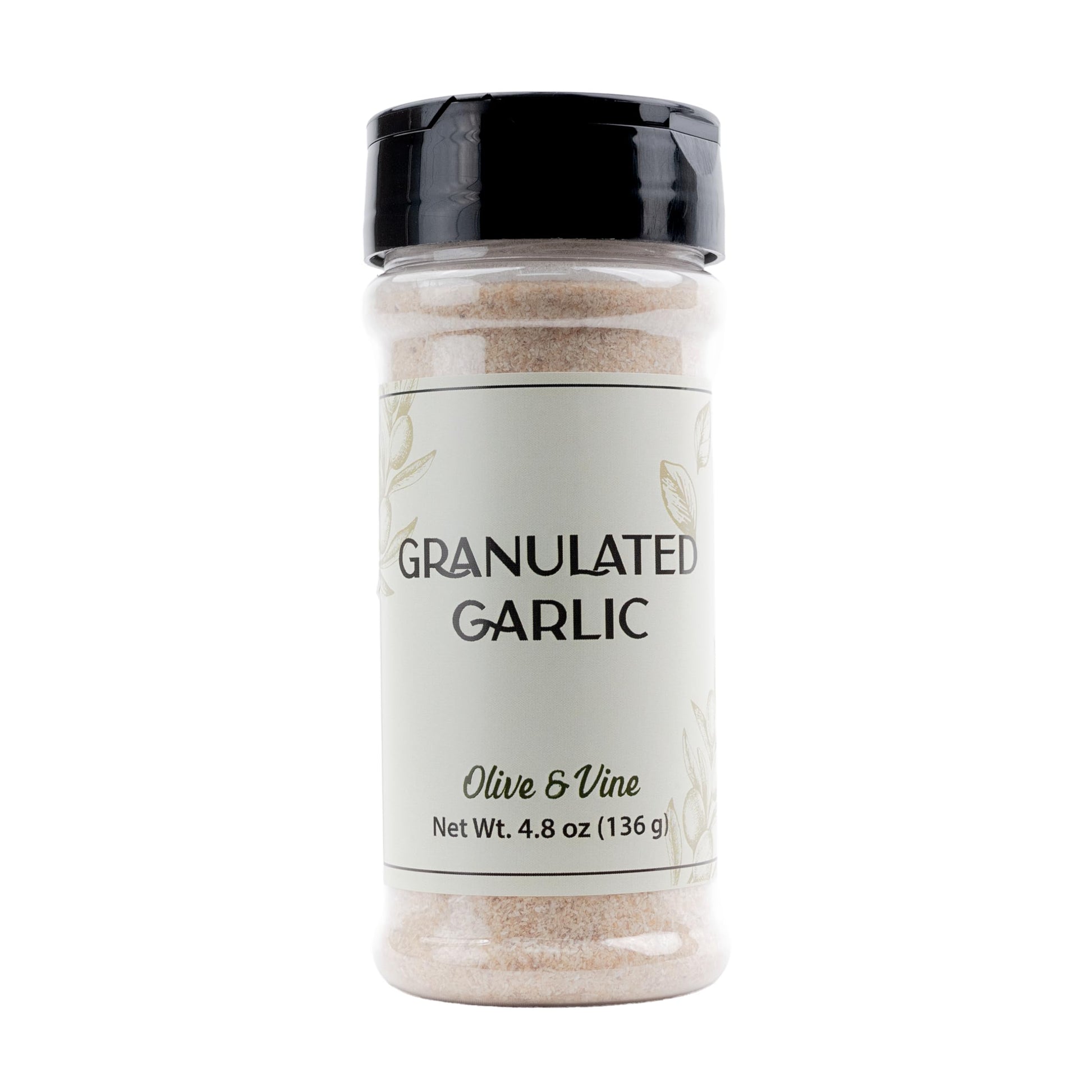 Olive & Vine Granulated Garlic, Savory & Aromatic, Seasoning for Pasta, Roasted Vegetables, Grilled Meats, Rich Tradition, Authe