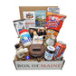 Maine Gifts - Box Of 10 Maine Made Items - Whoopie Pie, Fluff, Moxie Soda, Maple Syrup, Blueberry Honey Bear, Humpty Dumpty Bbq