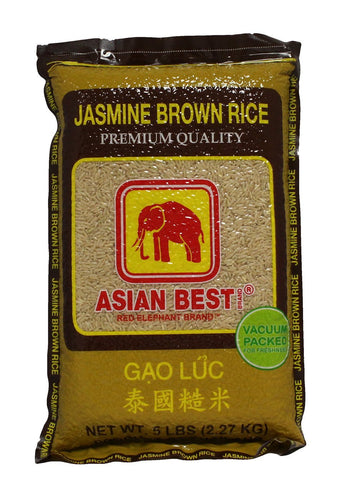 Asian Best Jasmine Brown Rice, 80 Ounce, 5 Pound Pack, Gluten-Free