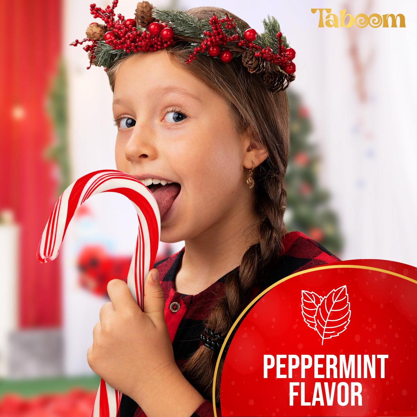 Giant Candy Cane Sticks 2 Pack Gift box - 10 Inch Individually Wrapped Christmas Candy Peppermint Flavor For Stocking Fillers, H