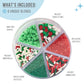 Sweets Indeed Christmas Sprinkles, Edible Sprinkle Mix, Tree Confetti, Jimmies, Sanding Sugar, Perfect For Cake Decorations, Bak