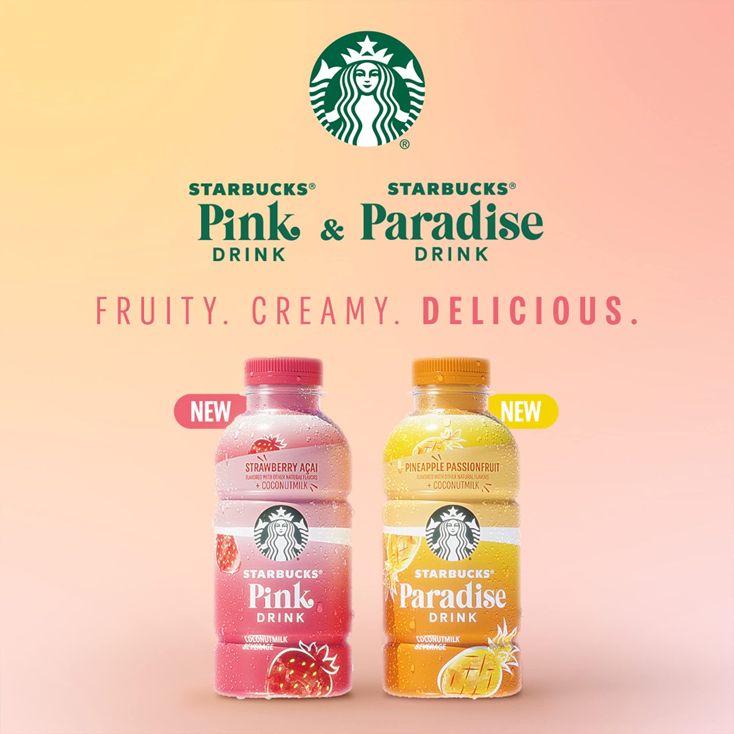 Starbucks Paradise Drink, Pineapple Passionfruit With Coconut Milk, 14Oz Bottles (12 Pack)