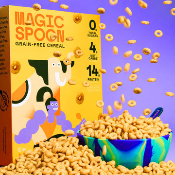 Magic Spoon Cereal, Peanut Butter 4-Pack Of Cereal And Spoon - Keto & Low Carb Lifestyles I Gluten & Grain Free I High Protein I