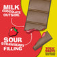 Toxic Waste - Slime Licker Chocolate Bar - Sour-Filled Milk Chocolate Candy - Strawberry - 3-Pack