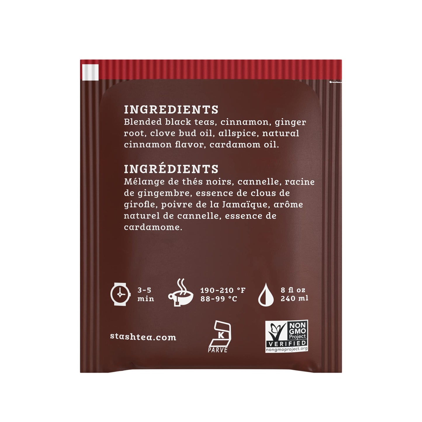 Stash Double Spice Chai Black Tea, 100 Count Tea Bags, Model 79065