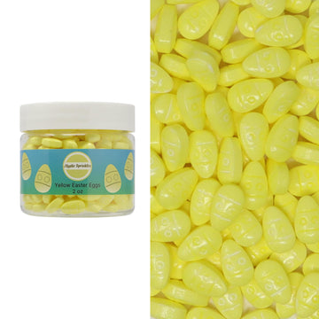 Mystic Sprinkles Easter Candy Shapes Sprinkles (Yellow Easter Eggs, 2Oz Jar)