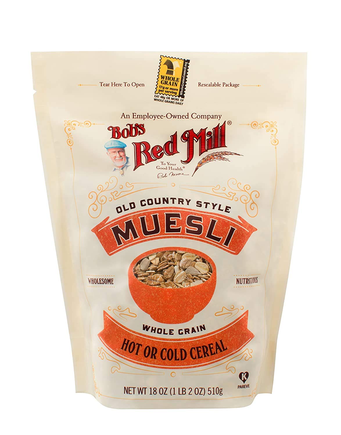 Bob s Red Mill Old Country Style Muesli Cereal, 18 Ounces (Pack Of 4)