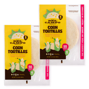 Del Campo Soft Corn Tortillas - 6 Inch Round 1 Lb. Bag. 100% Delicious, Gluten Free, Authentic Mexican Food. Serving Options: Wr